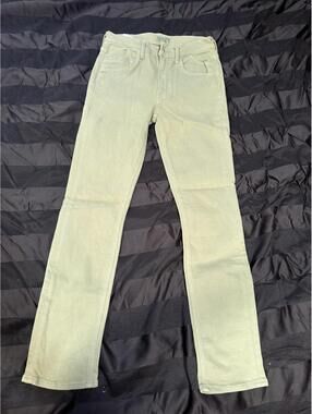 Mother Straight Leg Jeans Womens 26‎ Sage Green Denim Minimalist Earthy Coastal